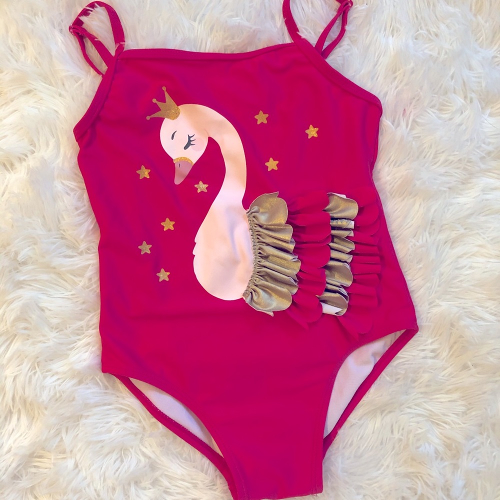 Hot Pink Swan Sol Swimsuit